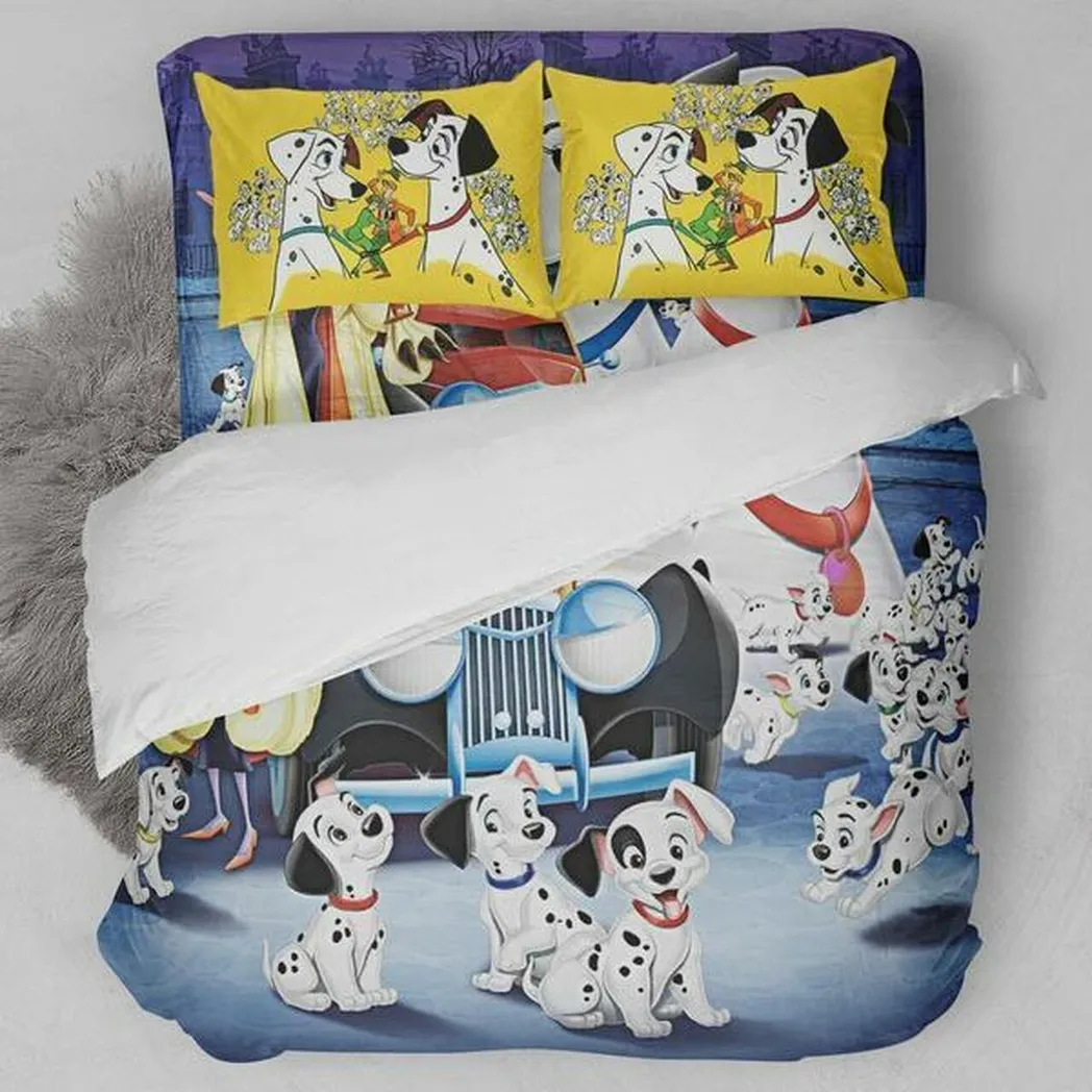 101 Dalmatians Amazing Disney Room Decor Bedding Set Duvet Cover With Pillowcase Meaningful Gift For Kids Friend Family Member Holiday Gift