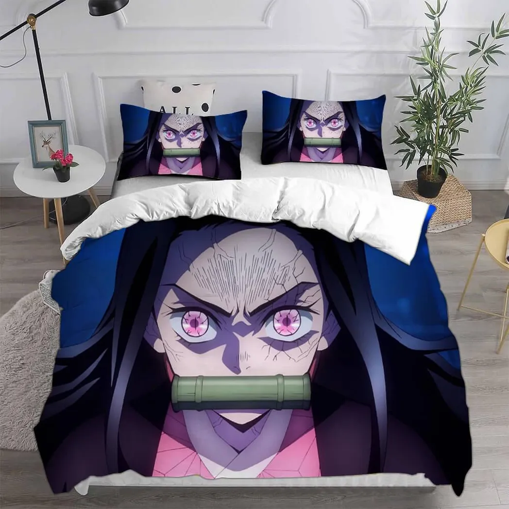 2021 Demon Slayer Kimetsu No Yaiba Bedding Set Duvet Covers Quilt Sets