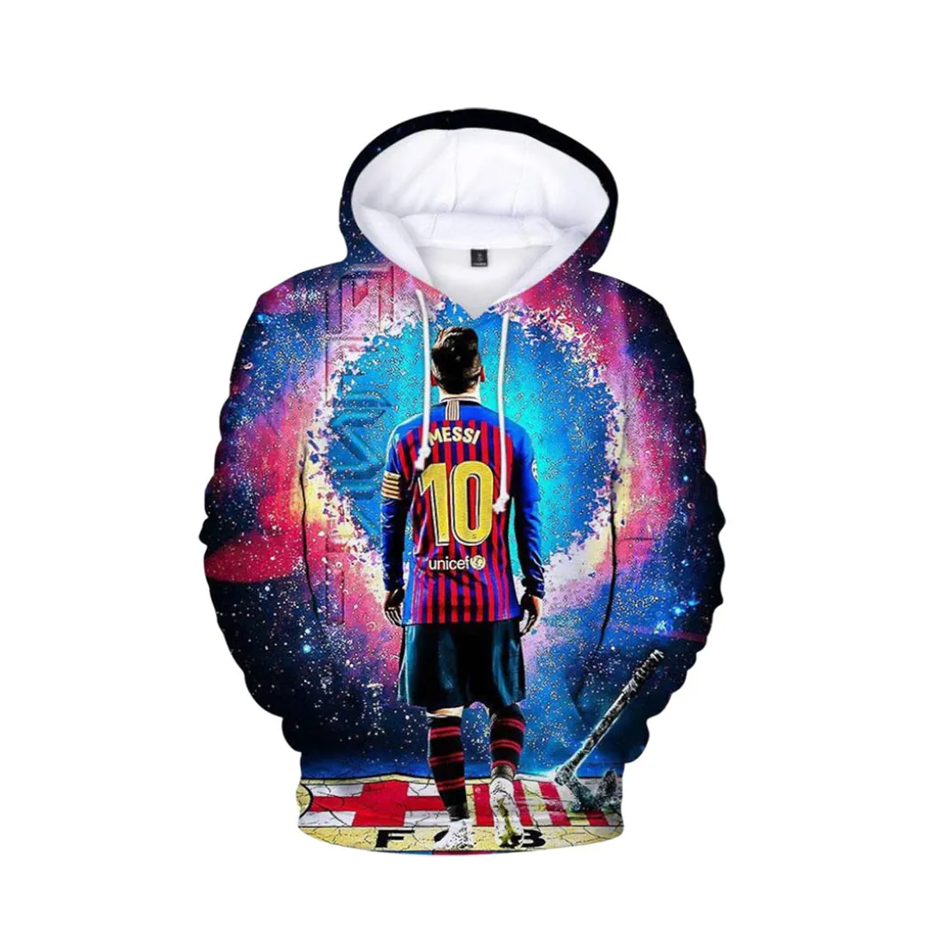 2022 World Cup Football Star Messi Fans Cheer Print Hoodies