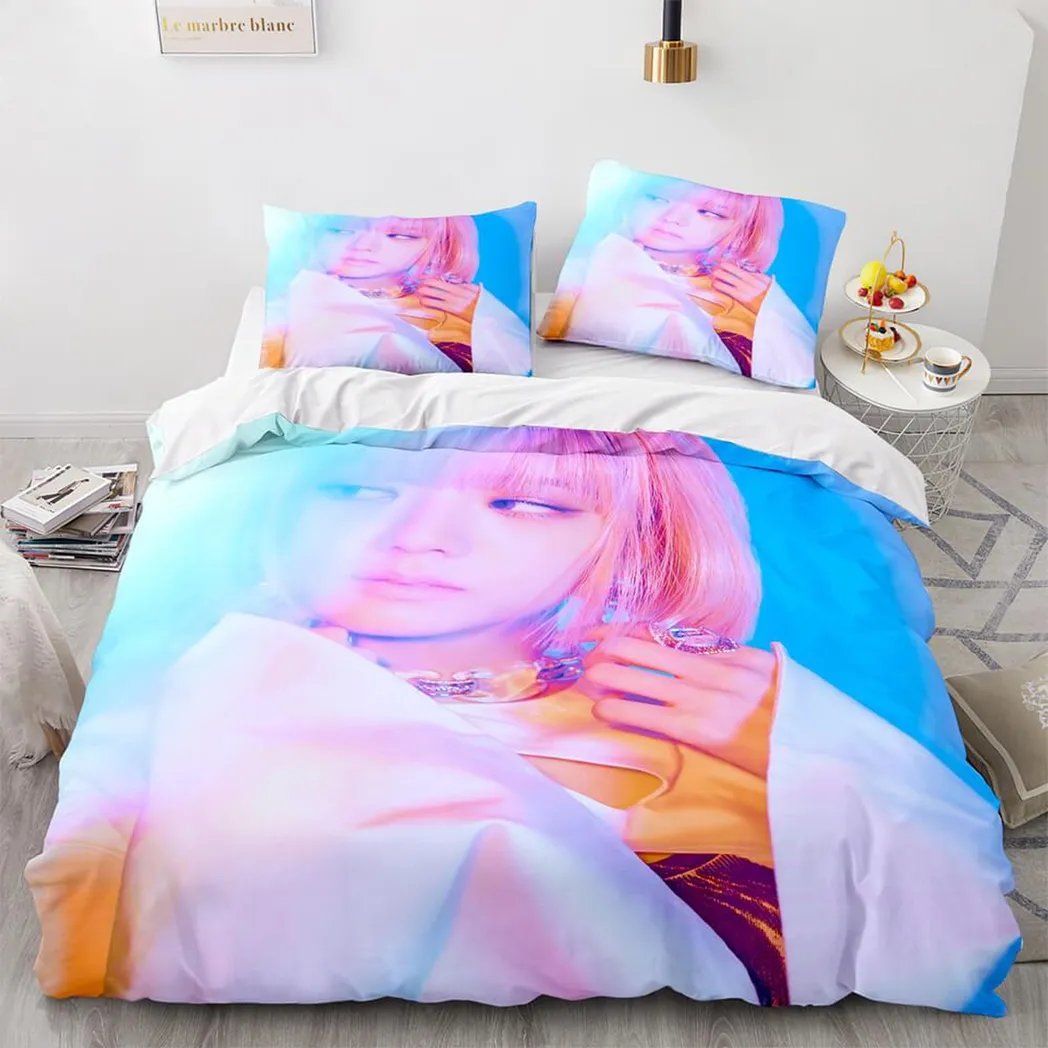 3-Piece Blackpink Cosplay Bedding Set Duvet Cover Sets Bed Sheets