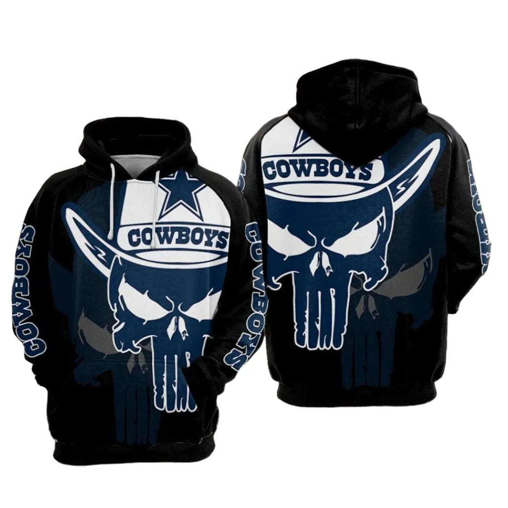 31096-Dallas Cowboys Skull Hoodies Nfl Champions 2021