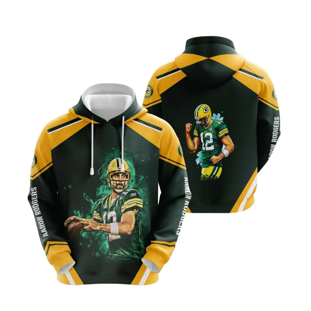 Aaron Rodgers Green Bay Packers Nfl The Best Running Score Player Designed Allover Gift For Rodgers Fans Packers Fans Hoodie