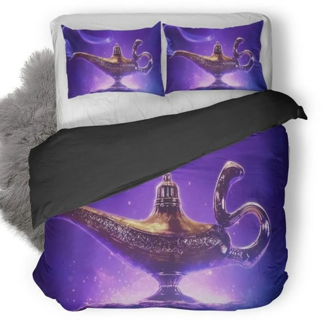 Aladdin Movie 2019 Amazing Disney Room Decor Bedding Set Duvet Cover With Pillowcase Meaningful Gift For Kids Friend Family Member Holiday Gift