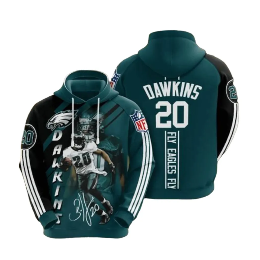 Amazon Sports Team Nfl 20 Dawkins Philadelphia Eagles No972 Hoodie Size S to 5XL