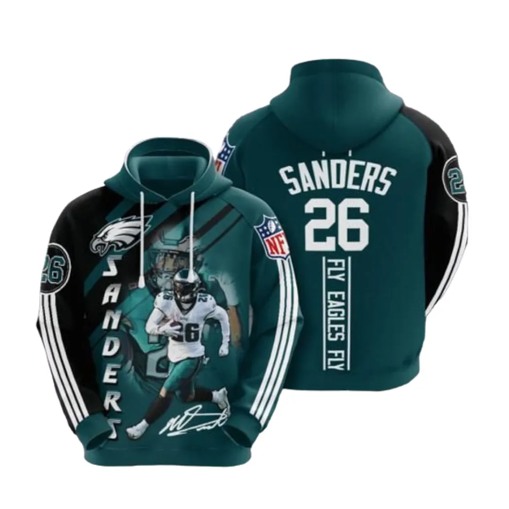 Amazon Sports Team Nfl 26 Sanders Philadelphia Eagles No882 Hoodie Size S to 5XL