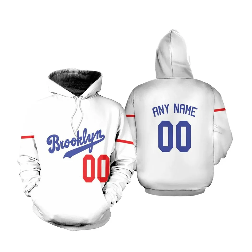 Brooklyn Dodgers Baseball Team 2020 Mlb White Jersey Style Custom Gift For Brooklyn Fans Hoodie