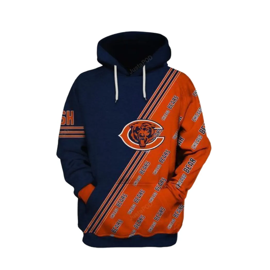 Chicago Bears Ncaa Football Many Logo Hoodie, Zip-up Hoodie