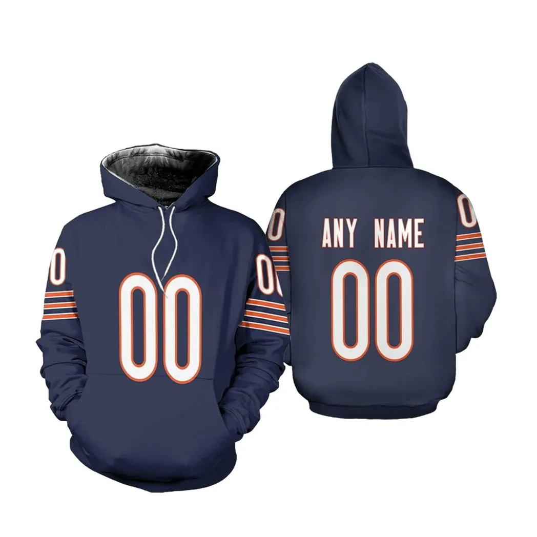 Chicago Bears Nfl American Football Team Legacy Vintage Navy Designed Allover Custom Gift For Bears Fans Hoodie