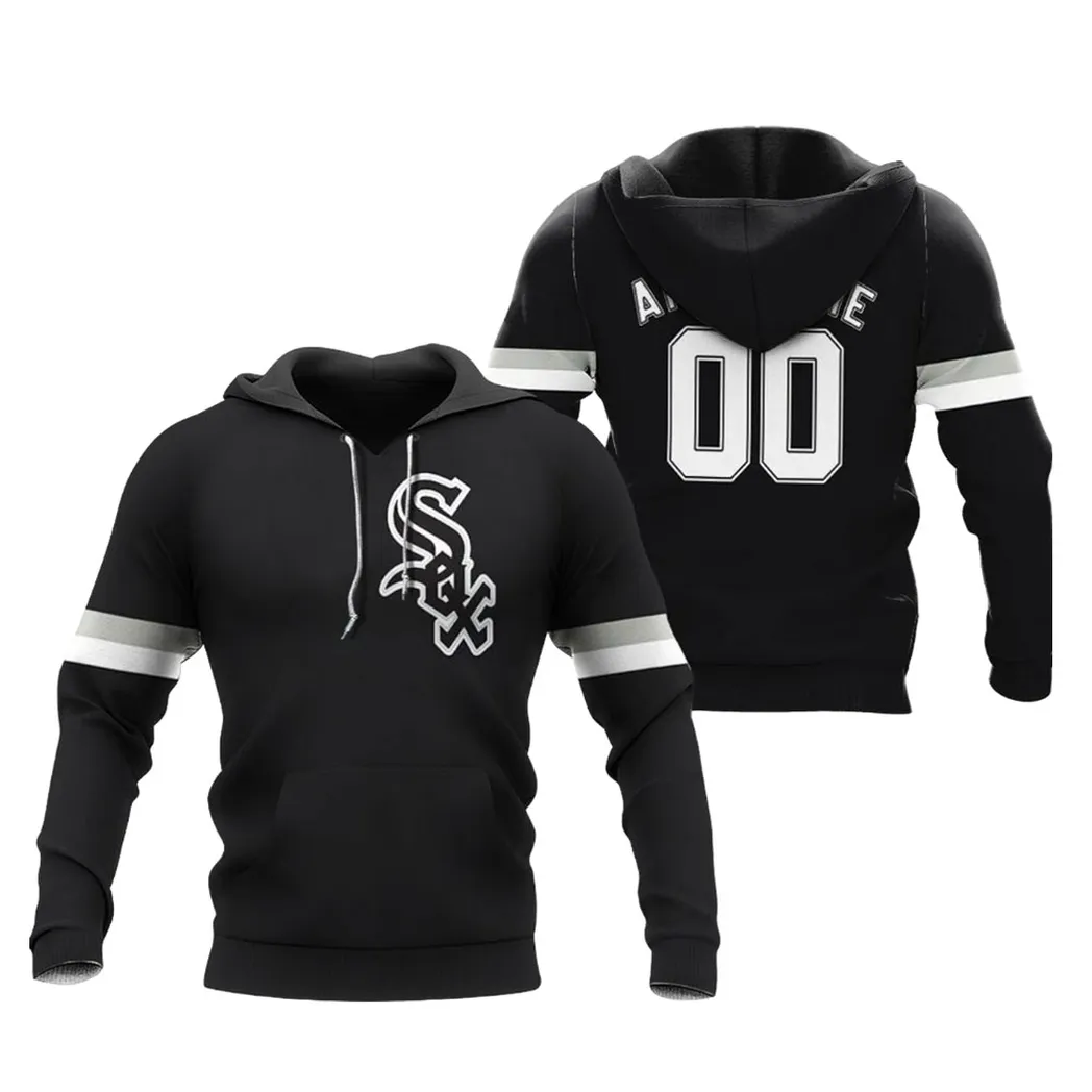 Chicago White Sox Mlb Baseball Team Logo Majestic Player Black 2019 Designed Allover Custom Gift For Chicago Fans Hoodie