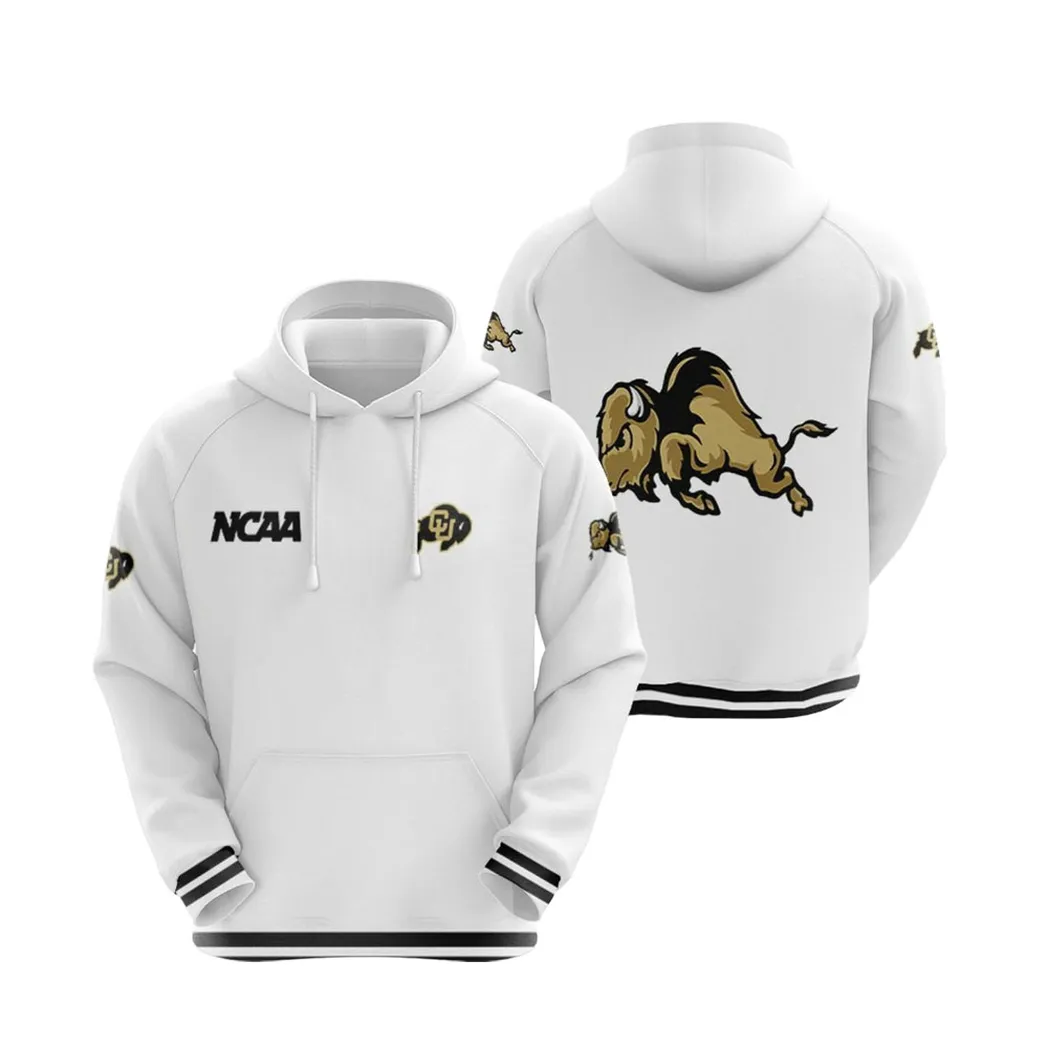 Colorado Buffaloes Ncaa Classic White With Mascot Logo Gift For Colorado Buffaloes Fans Hoodie