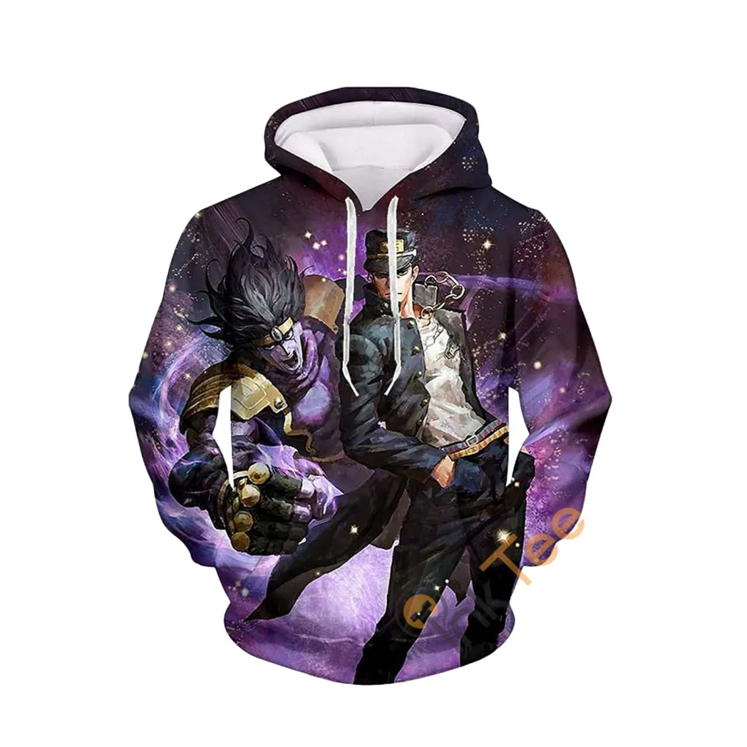 Cosplay Jojo39s Bizarre Adventure Print Pullover With Front Pocket Sku113 Hoodie