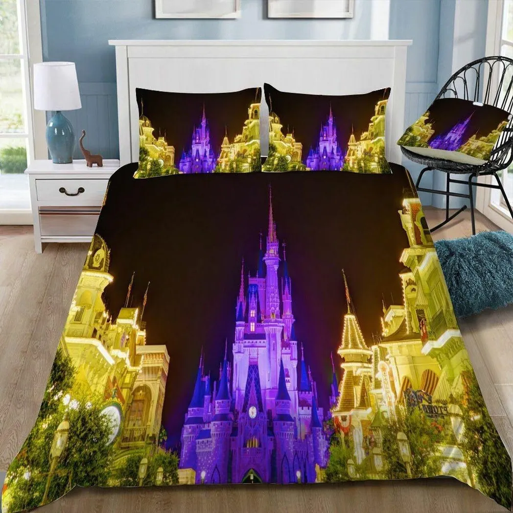 Disney Castle 18 Beautiful Decor For Disney Fan Bedding Set Duvet Cover Meaningful Gift For Love