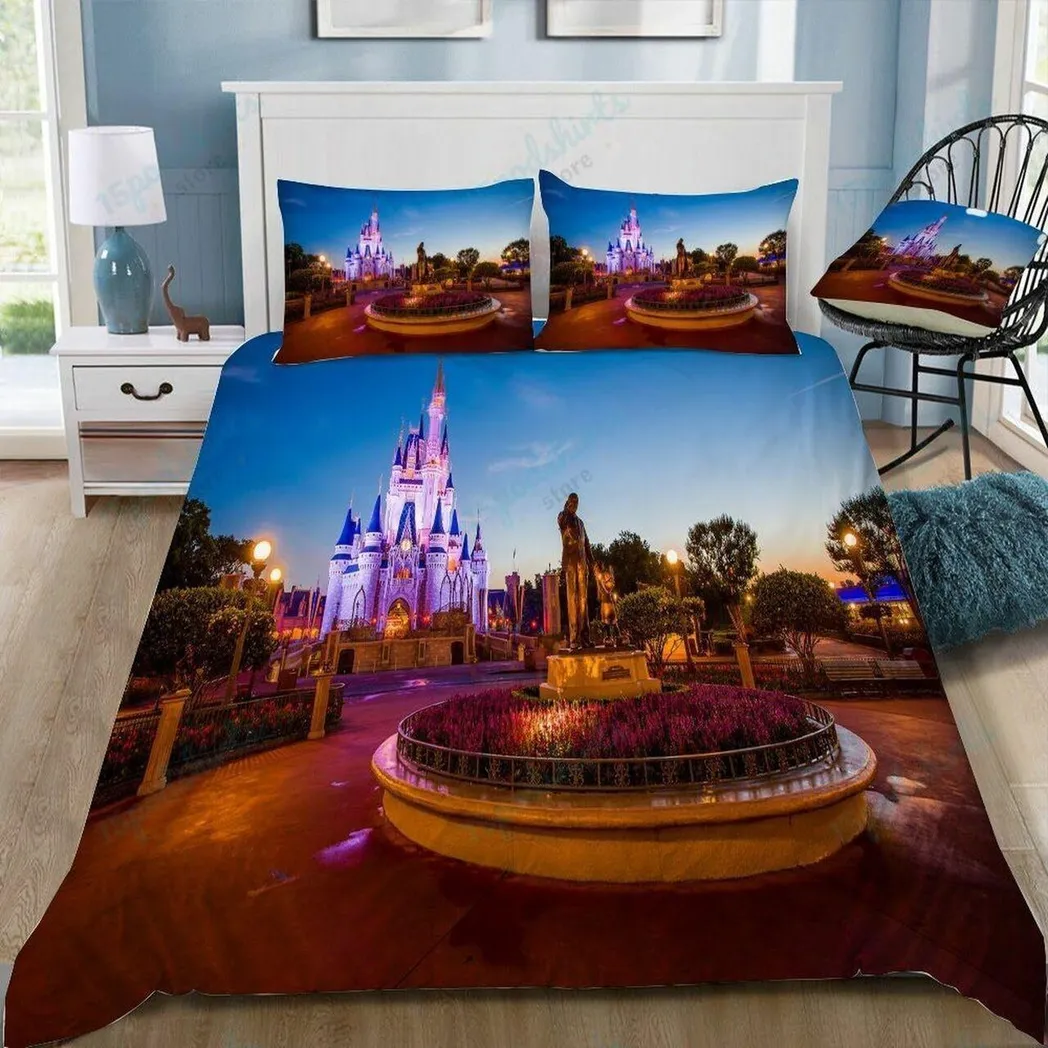 Disney Castle 222 Beautiful Decor For Disney Fan Bedding Set Duvet Cover Meaningful Gift For Love