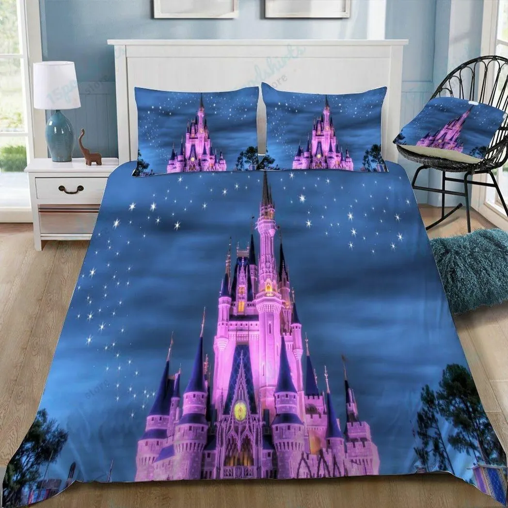 Disney Castle 329 Beautiful Decor For Disney Fan Bedding Set Duvet Cover Meaningful Gift For Love