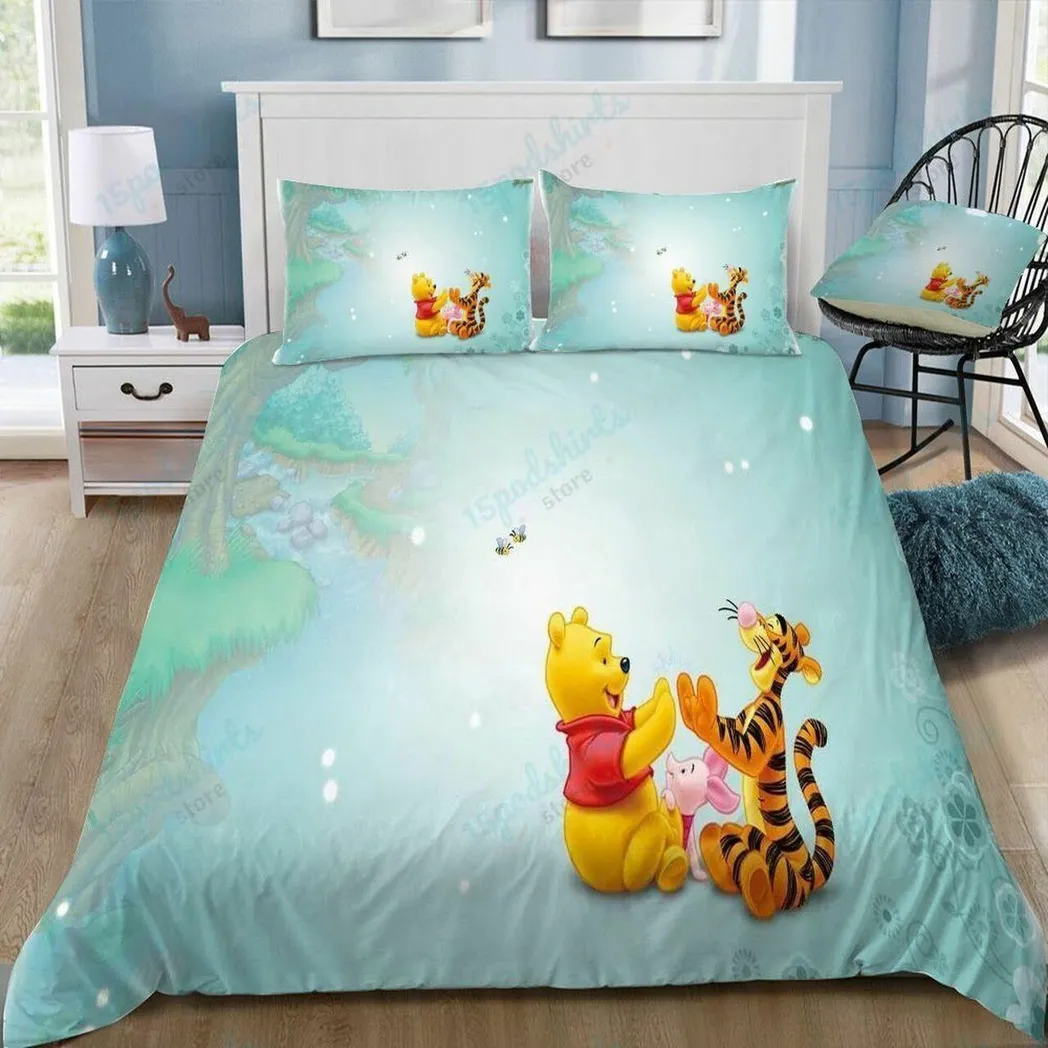 Disney Winnie The Pooh 52 Beautiful Decor For Disney Fan Bedding Set Duvet Cover Meaningful Gift For Love