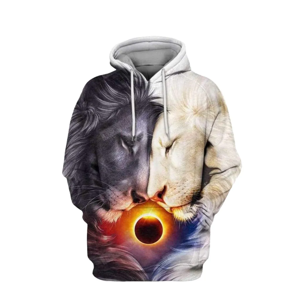 Lion Heart Day And Night For Unisex Hoodie, Zip-up Hoodie