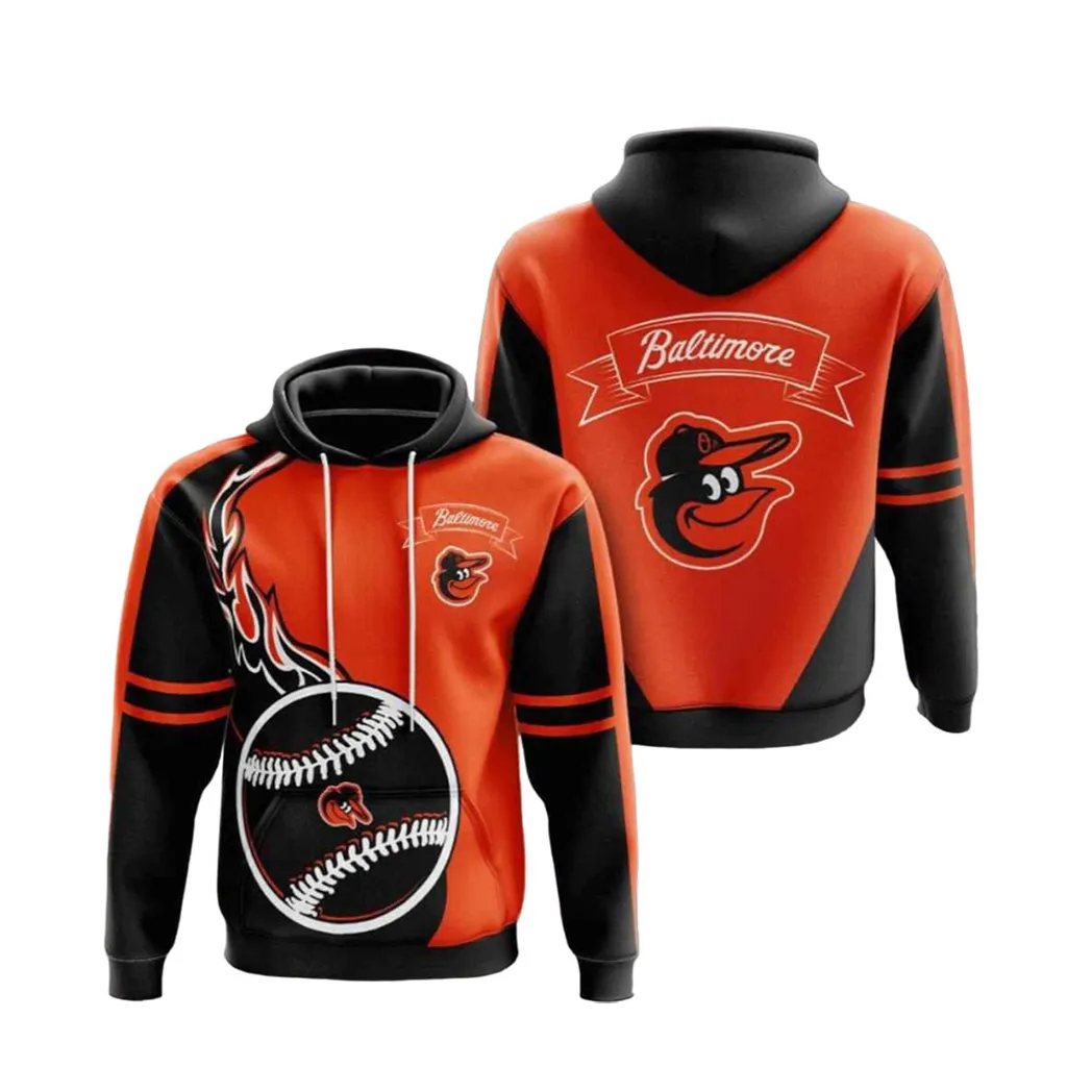 Mlb Baltimore Orioles Hoodies Printed Zip Hoodies Sweatshirt Jacket  2021