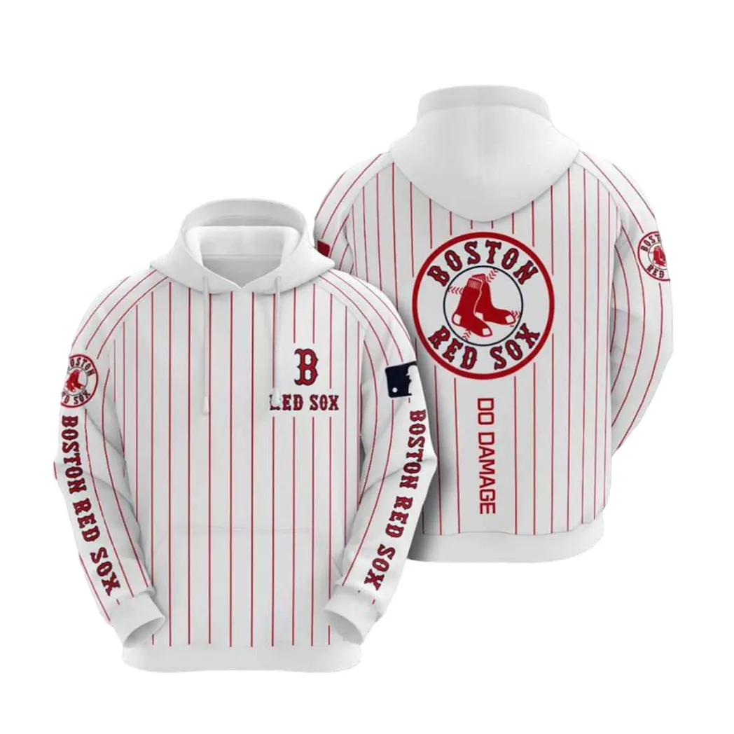 Mlb Boston Red Sox Hoodies Printed Zip Hoodies Sweatshirt Jacket 2021