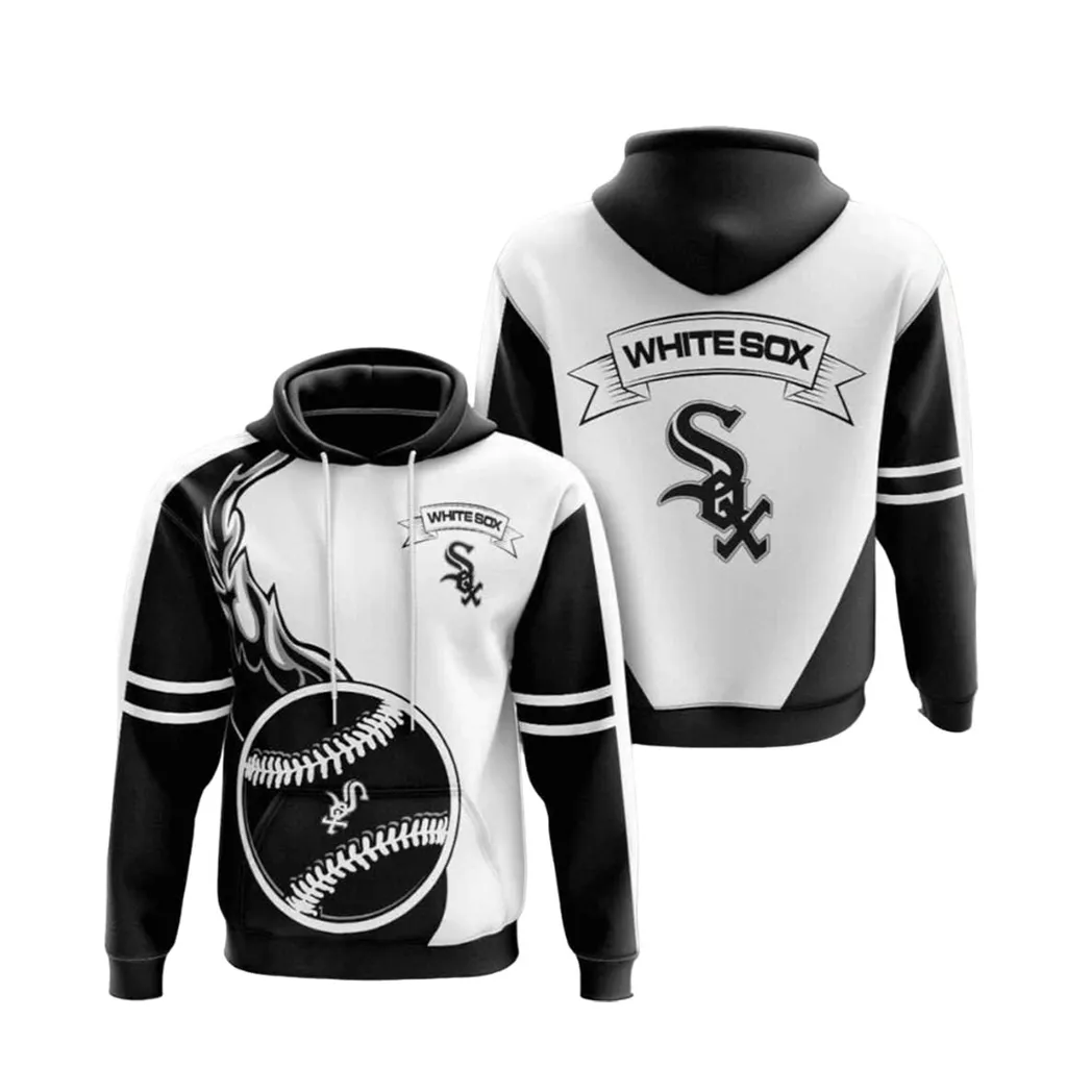 Mlb Chicago White Sox Hoodies Printed Zip Hoodies Sweatshirt Jacket  2021