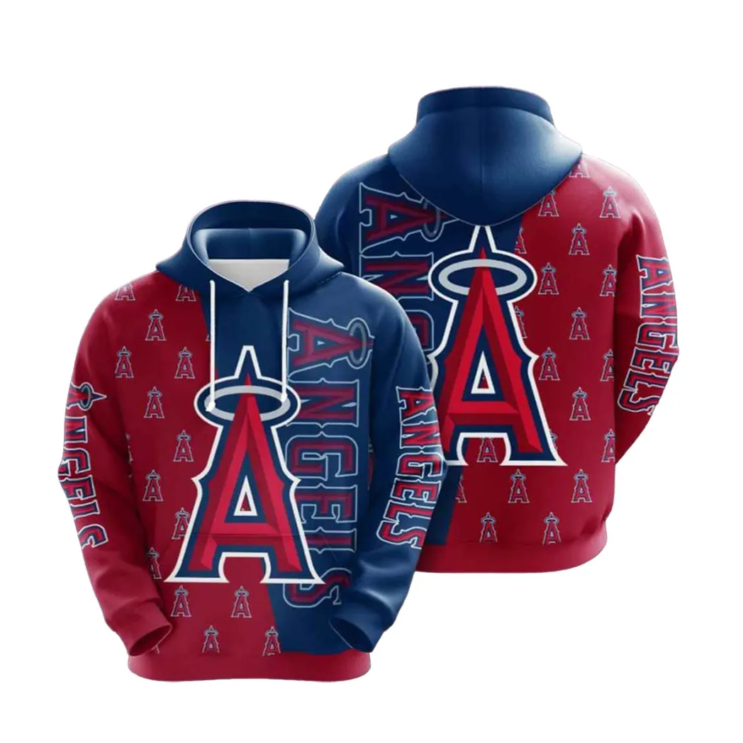 Mlb Los Angeles Angels Hoodies Printed Zip Hoodies Sweatshirt Jacket  2021