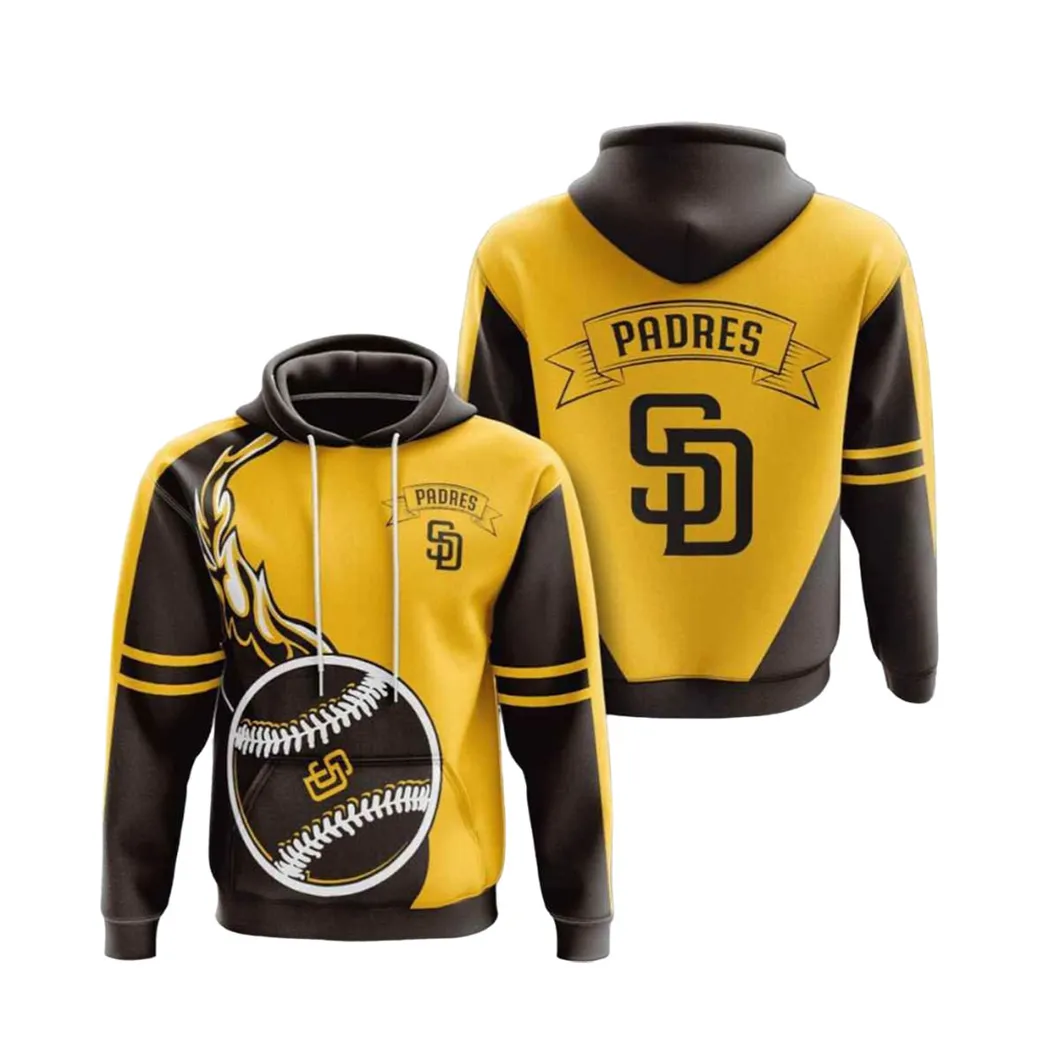 Mlb San Diego Padres Hoodies Printed Zip Hoodies Sweatshirt Jacket 2021