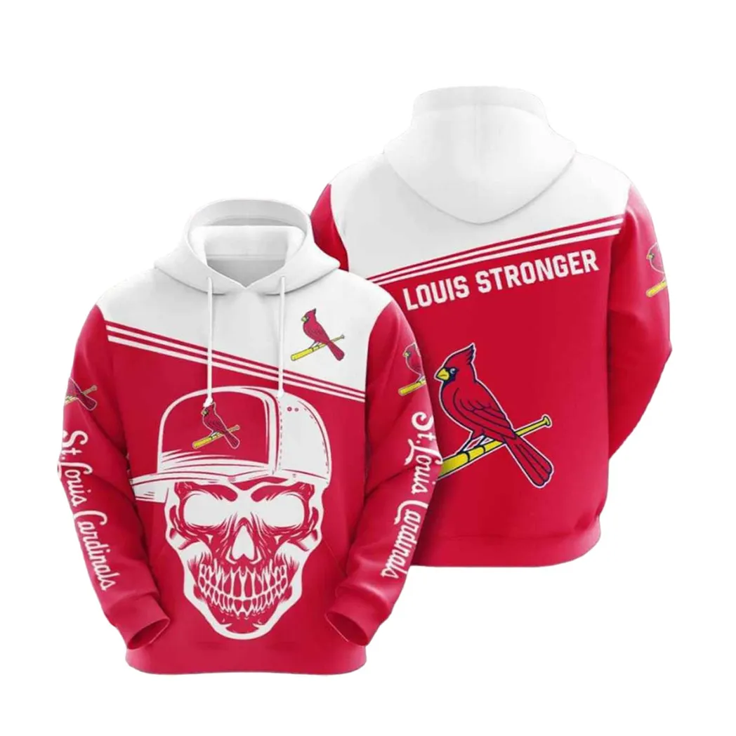 Mlb St Louis Cardinals Hoodies Printed Zip Hoodies Sweatshirt Jacket 2021