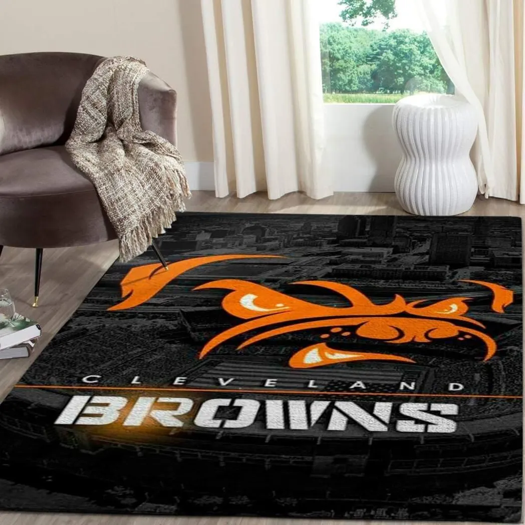 NFL Cleveland Browns Area Rug Football Rug Carpet Floor Decor Home Decor V1762