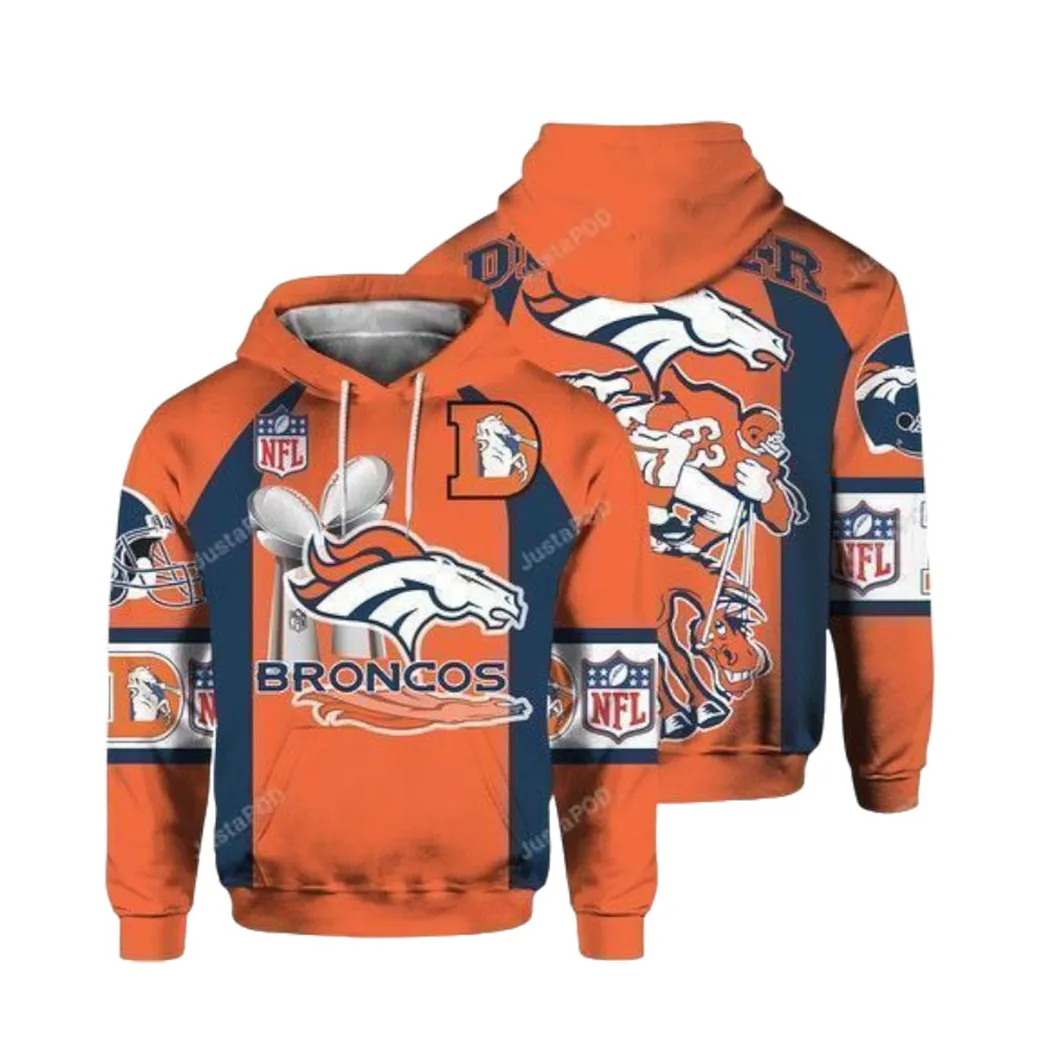 NFL Denver Broncos Hoodie, Zip-up Hoodie