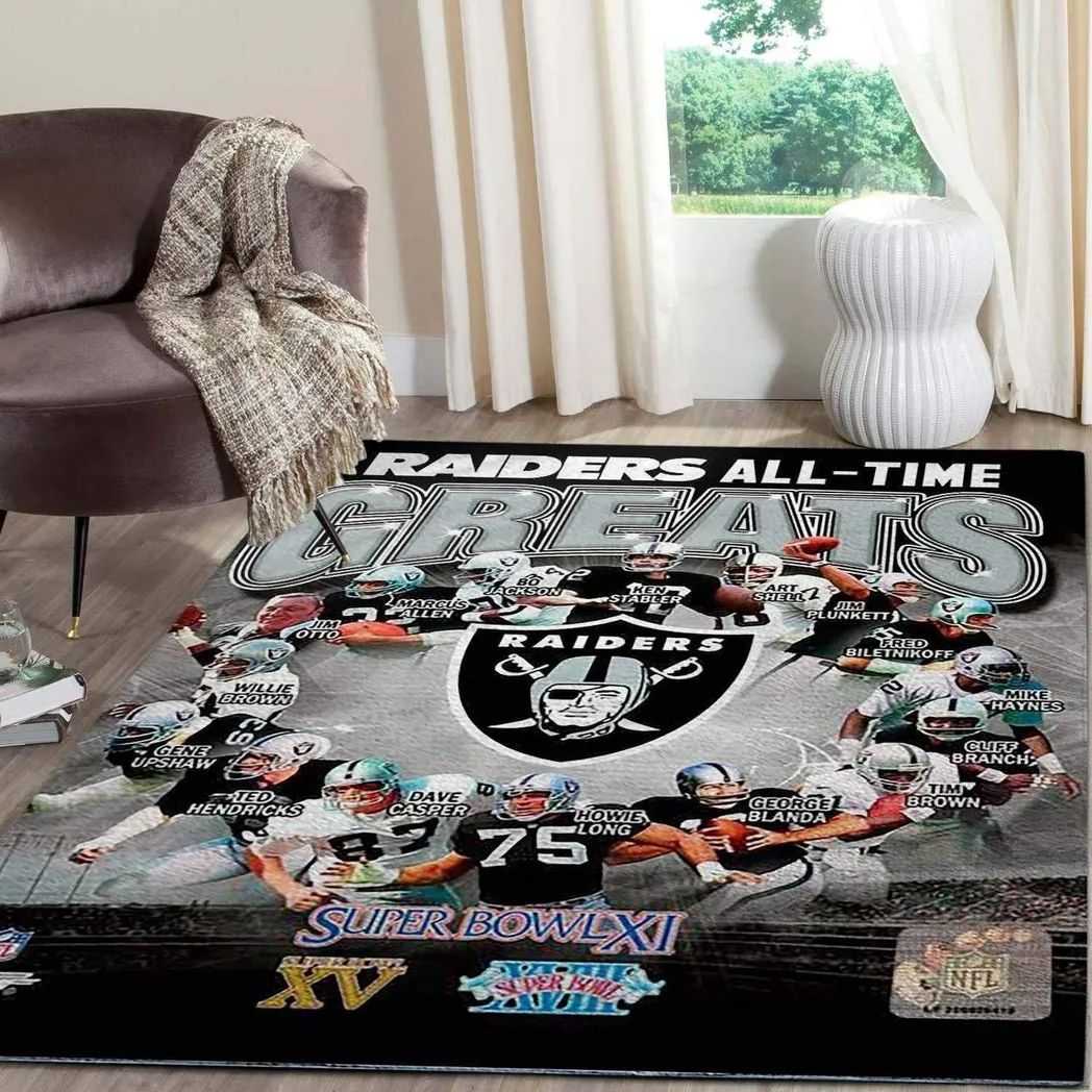 Oakland Raiders Area Rug Football Living Room Carpet Home Rug Regtangle Carpet Floor Decor Home Decor