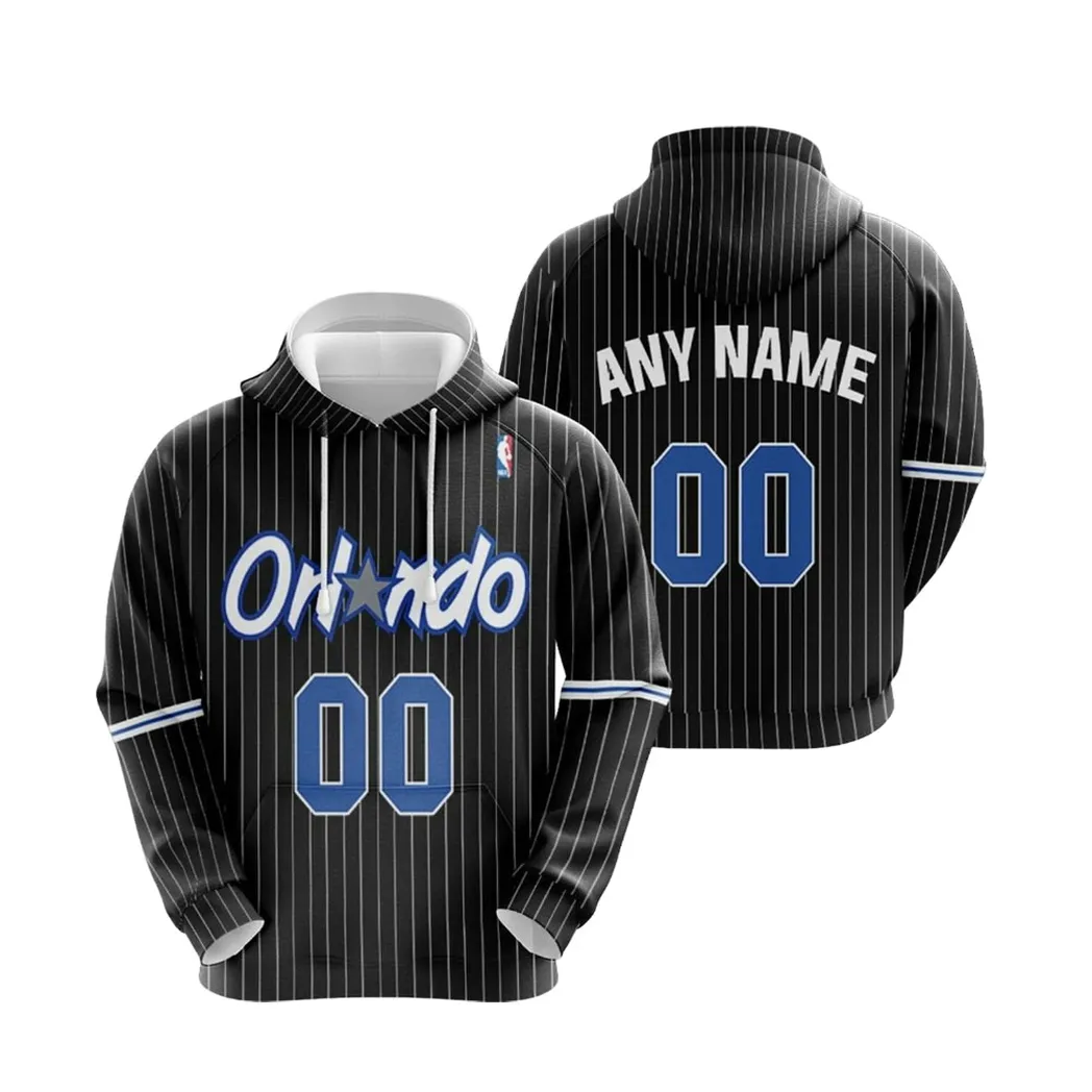 Orlando Magic Nba Basketball Team Logo Hardwood Classics Swingman Black 2019 Designed Allover Custom Gift For Orlando Fans Hoodie