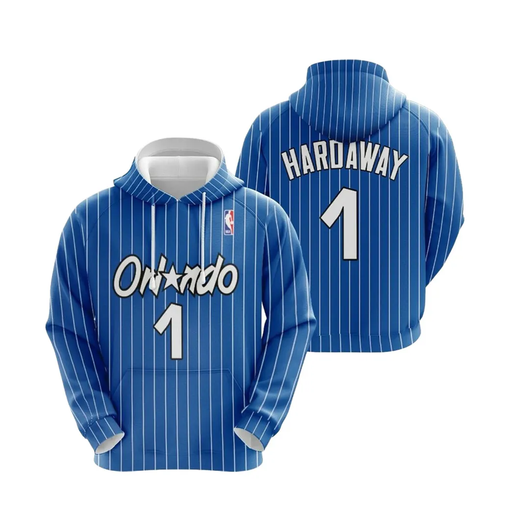 Orlando Magic Penny Hardaway 1 Nba Basketball Blue 2019 Jersey Style Gift For Orlando Fans Hoodie