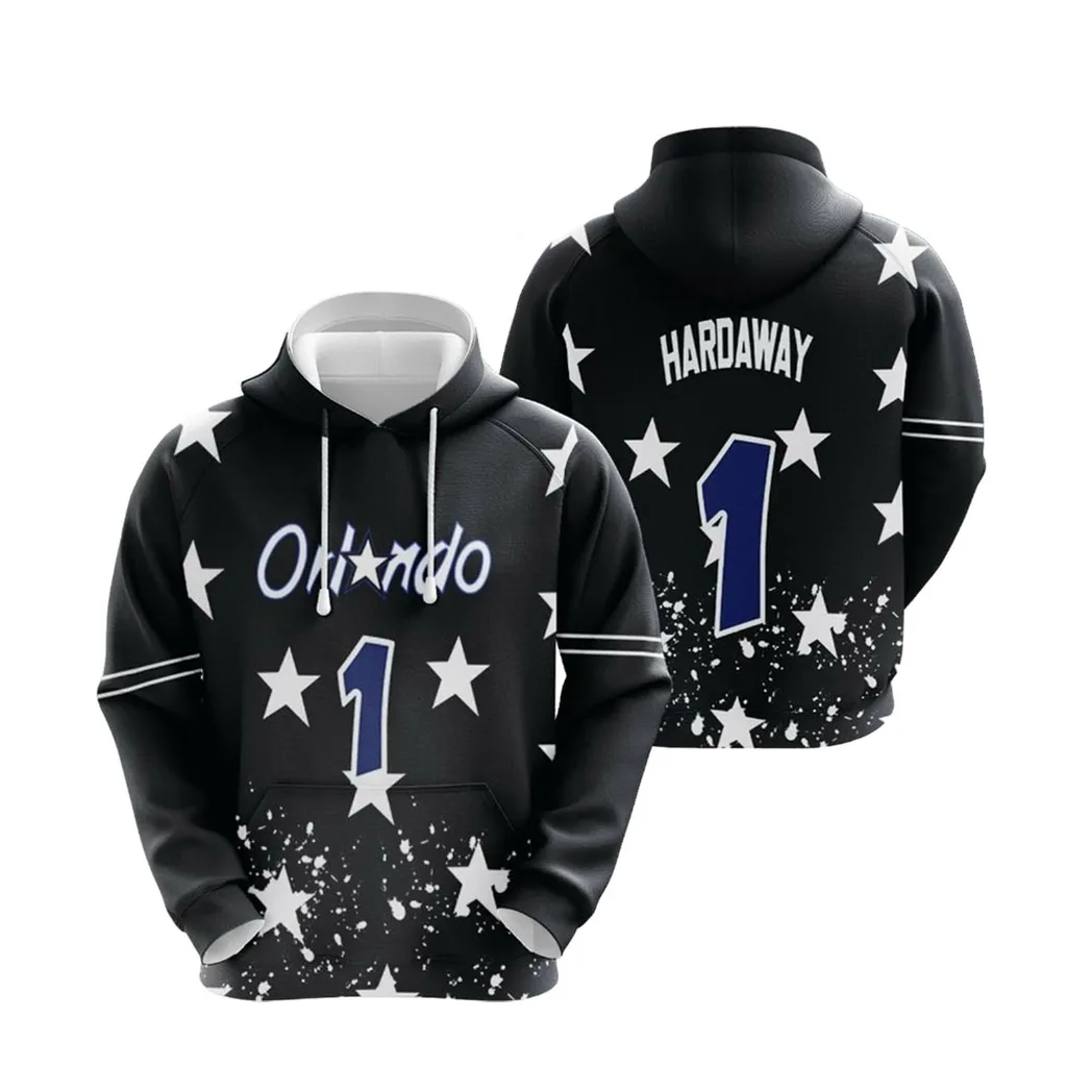 Orlando Magic Penny Hardaway 1 Nba Basketball Team Logo Classic Black Jersey Style Gift For Orlando Fans Hoodie