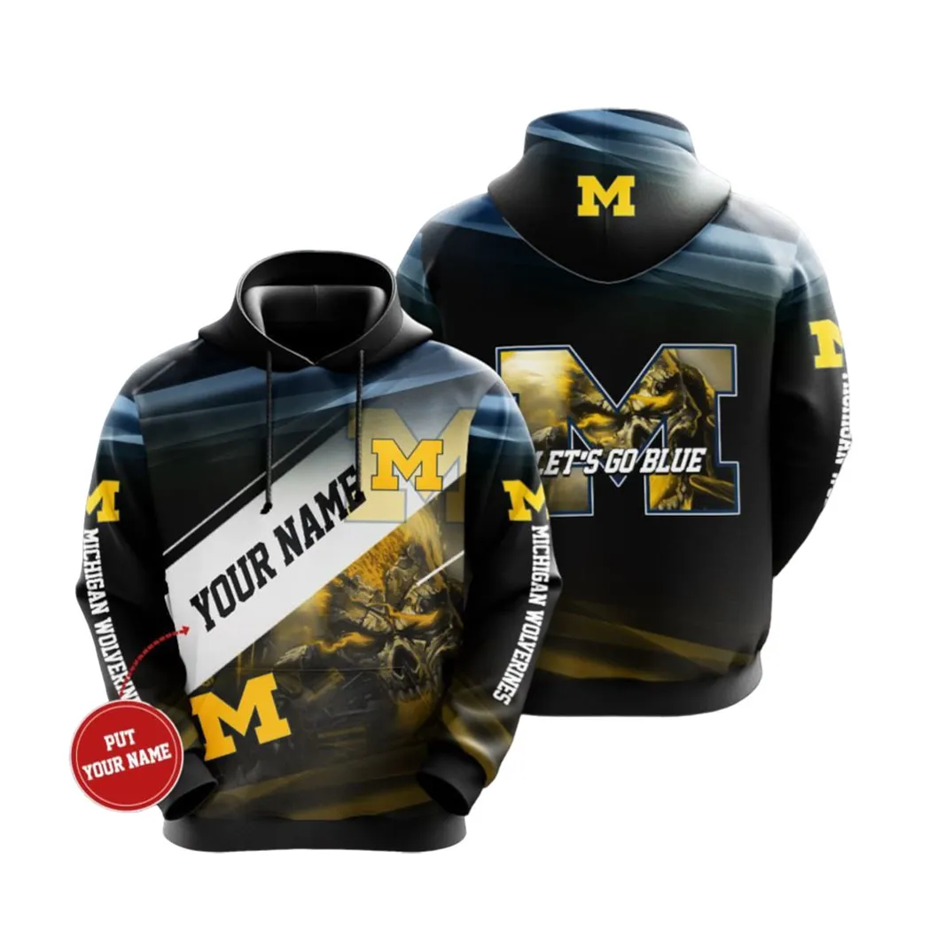 Personalized Michigan Wolverines No1171 Custom Hoodie