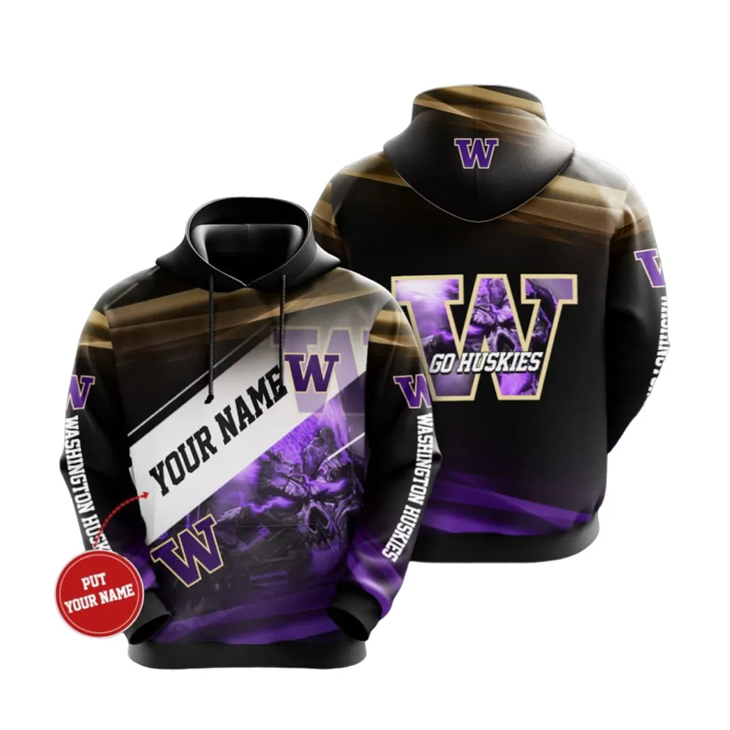 Personalized Washington Huskies No2068 Custom Hoodie