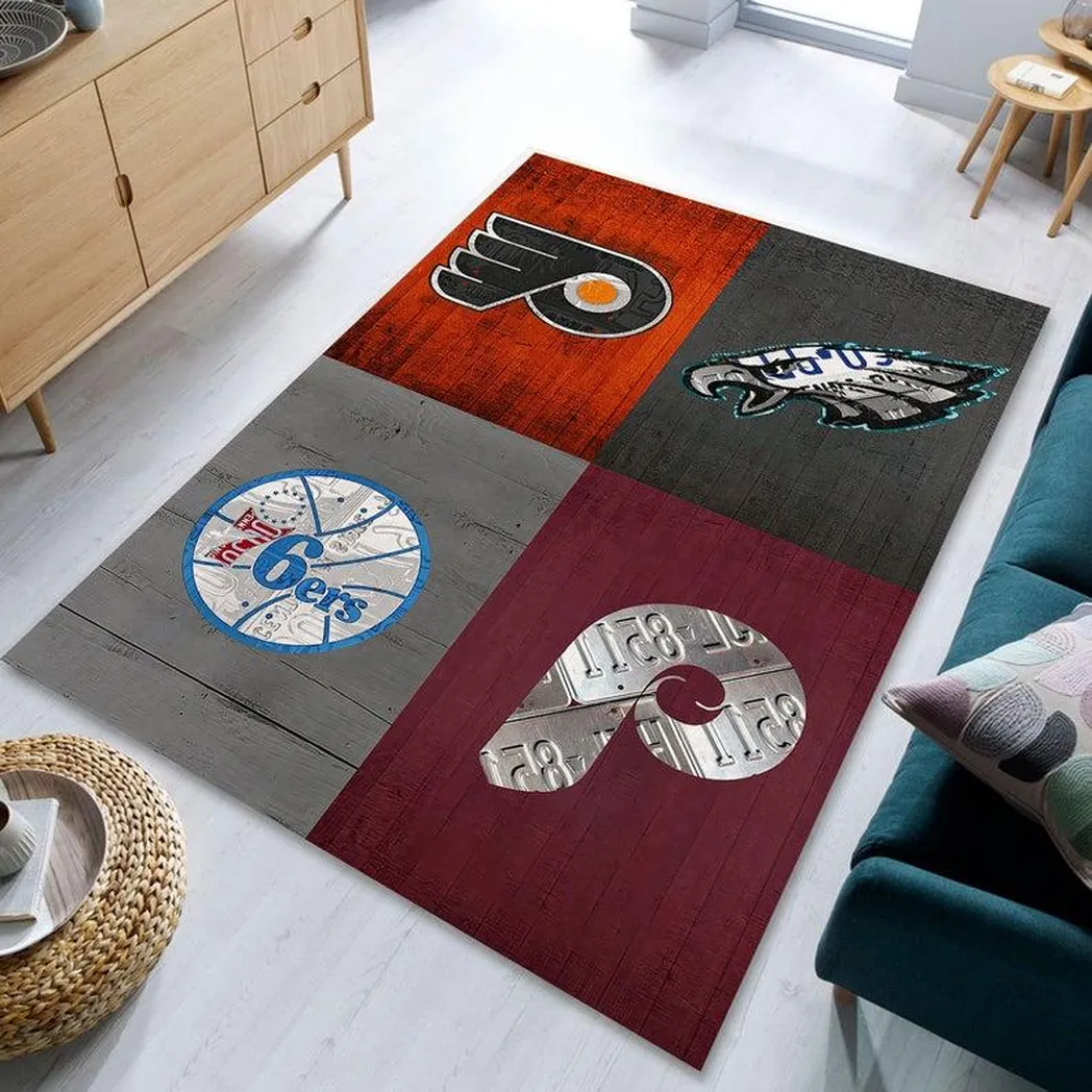 Philadelphia Flyers Area Rugs, Philadelphia Eagles Area Rug Floor Living Room