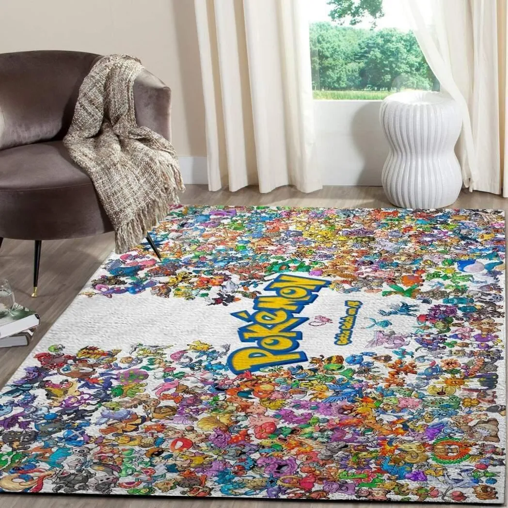 Pokemon Area Rug Nintendo Video Game Carpet Gamer Living Room Rugs Rug Regtangle Carpet Floor Decor Home Decor V370