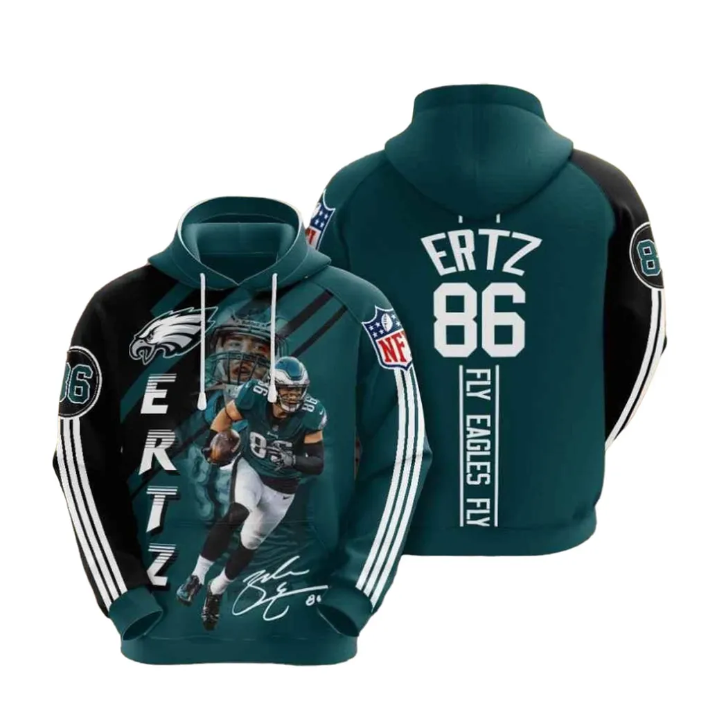 Sports American Football Nfl Philadelphia Eagles Zach Ertz Usa 1194 Hoodie Size S to 5XL