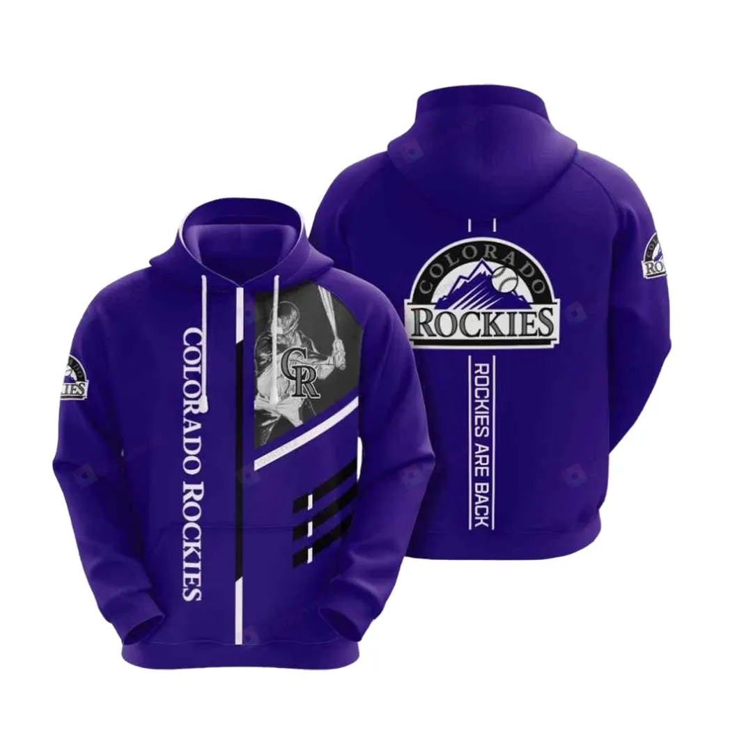 Sports Baseball Mlb Colorado Rockies Hoodie, Zip-up Hoodie