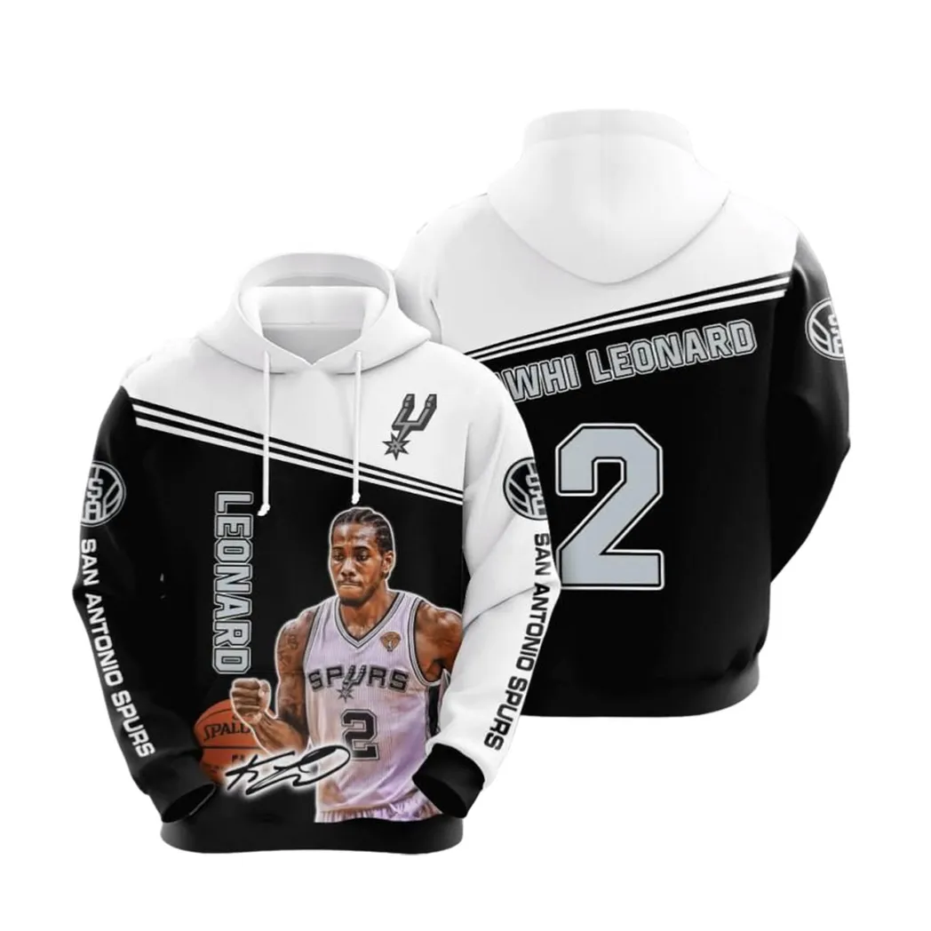 Sports Basketball Nba San Antonio Spurs Kawhi Leonard Hoodie, Zip-up Hoodie