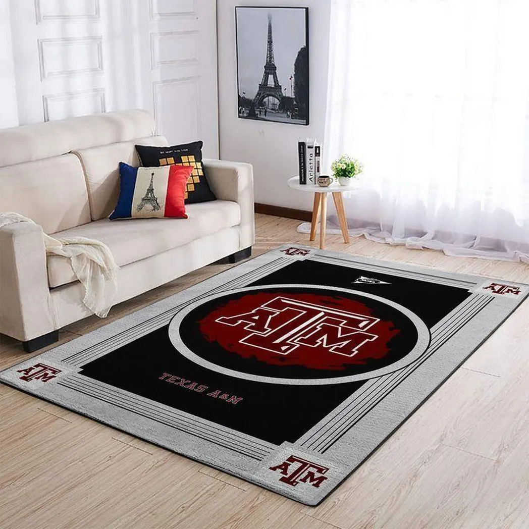 Texas A&M Aggies Area Rugs Ncaa Living Room Carpet Team Logo 200303119