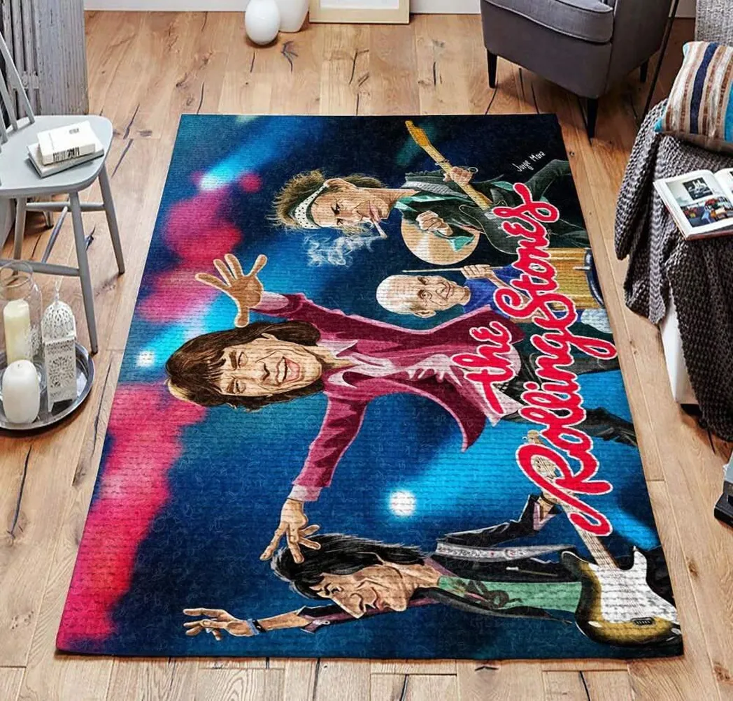 The Rolling Stones Music Artist Living Room No2168 Area Rug For Home Decor