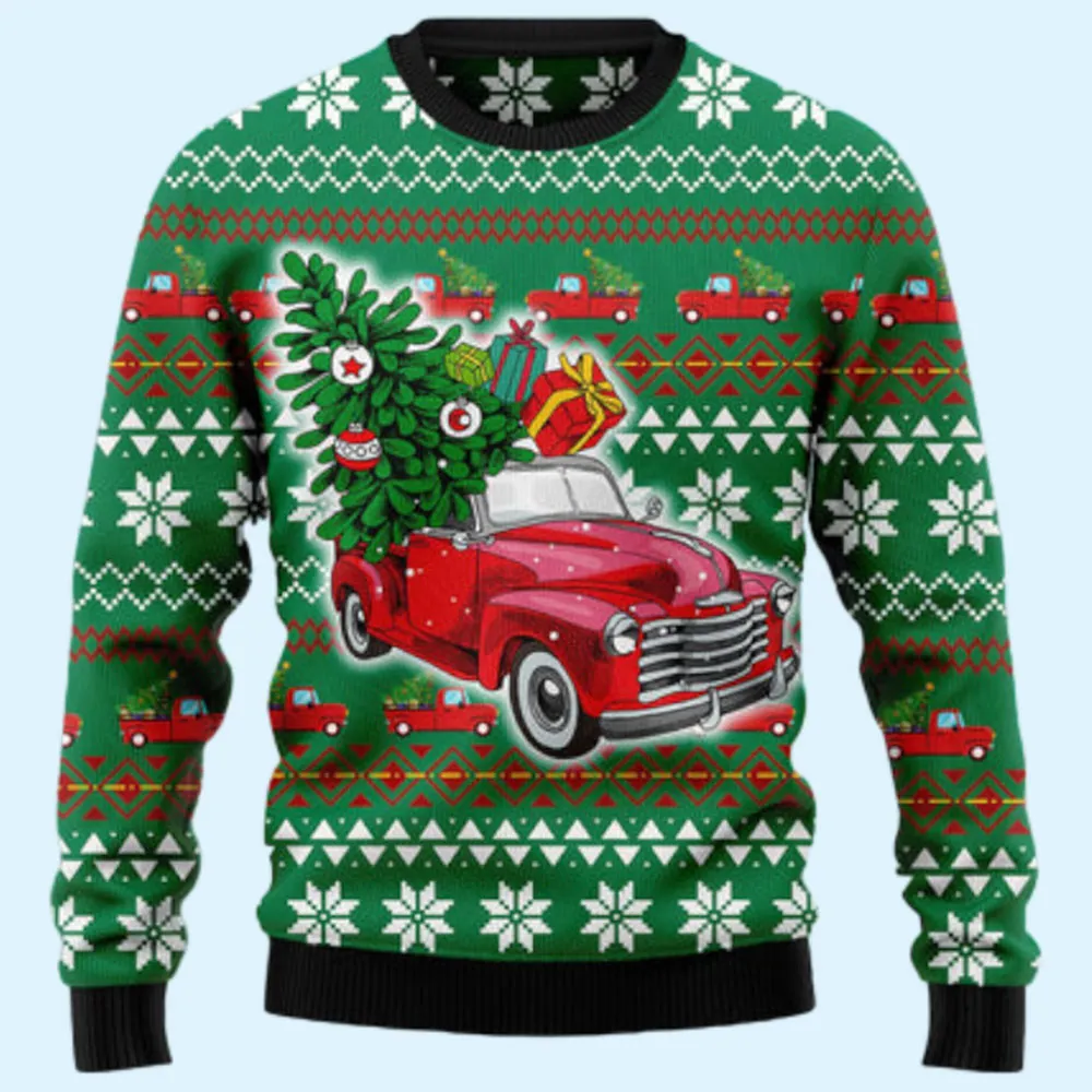 Pickup Truck Ugly Sweater, Gift for Family, Mother, Father