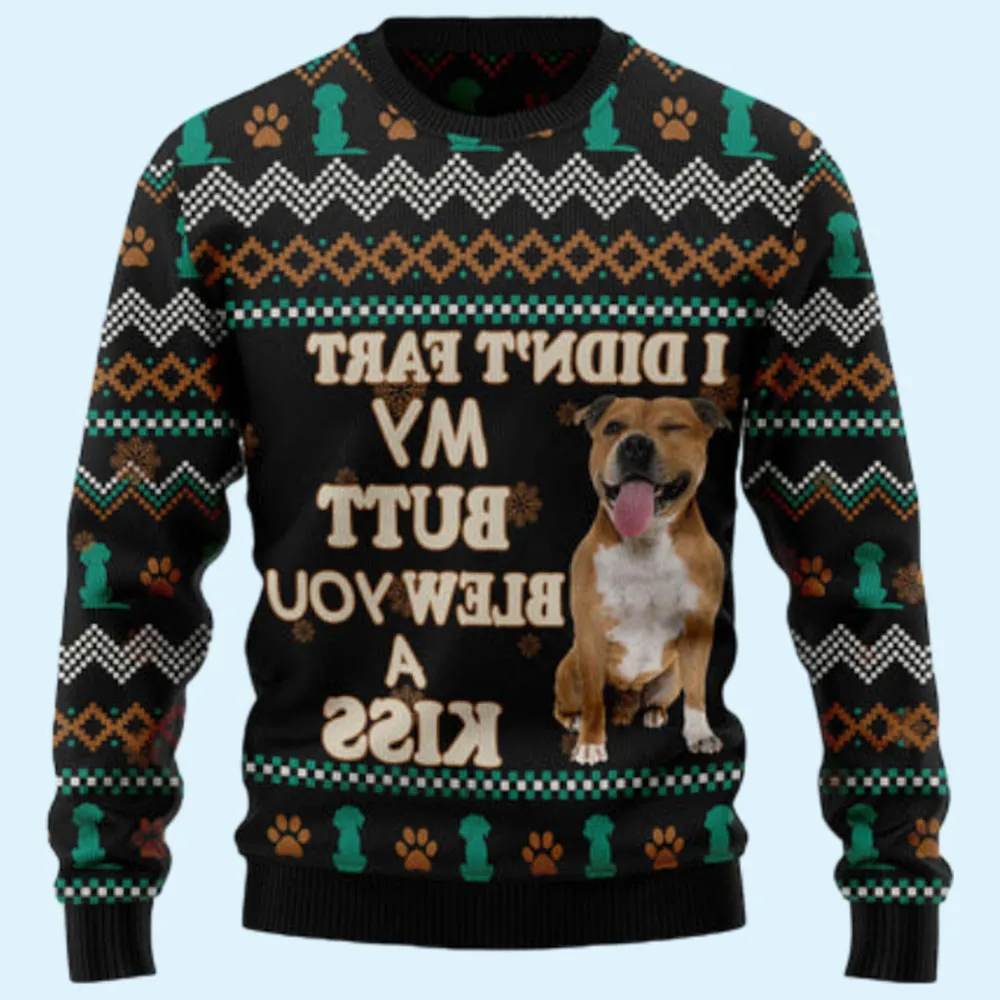 Pit Bull A Kiss Ugly Sweater, Gift for Family, Mother, Father