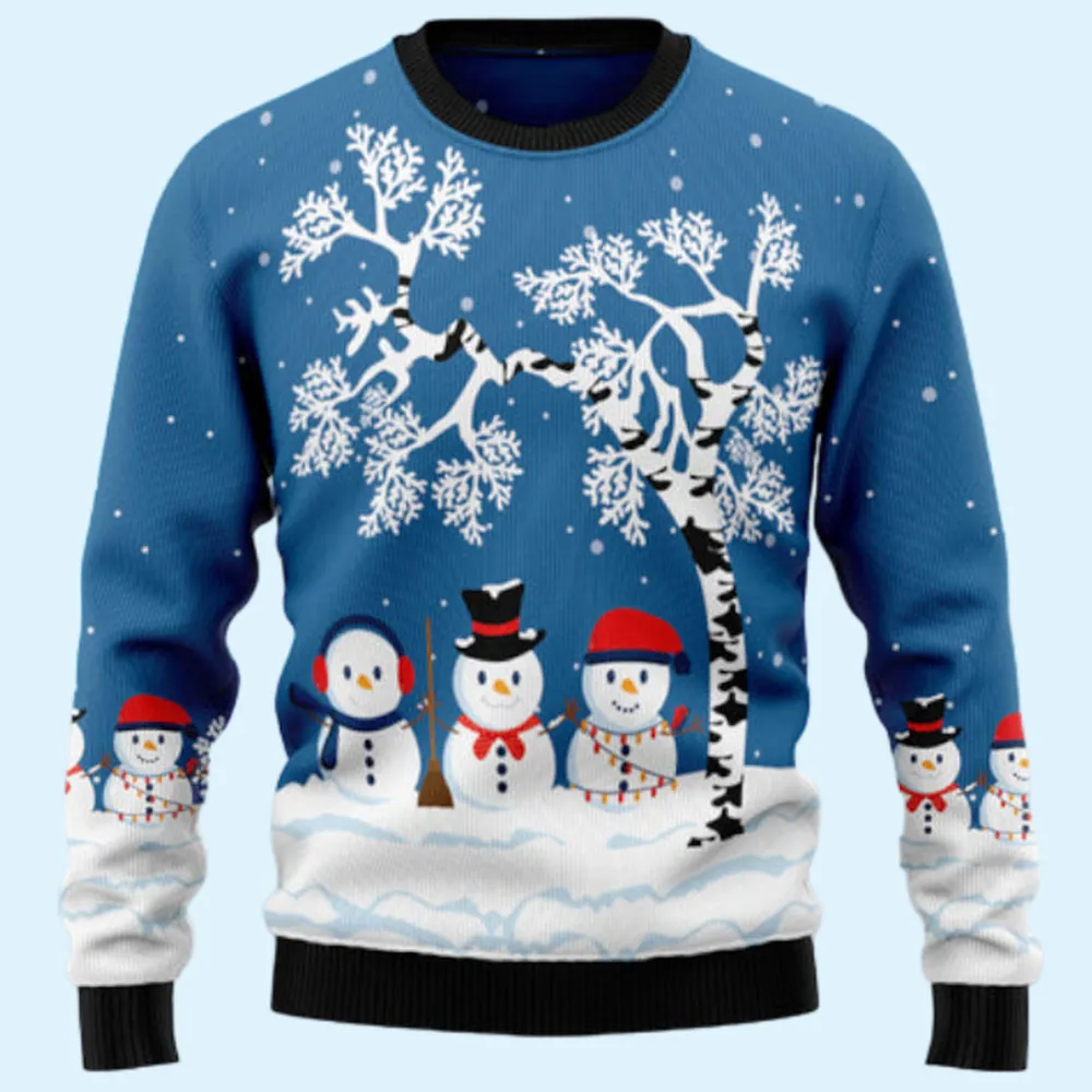 Snowman Beauty Ugly Sweater, Gift for Family, Mother, Father