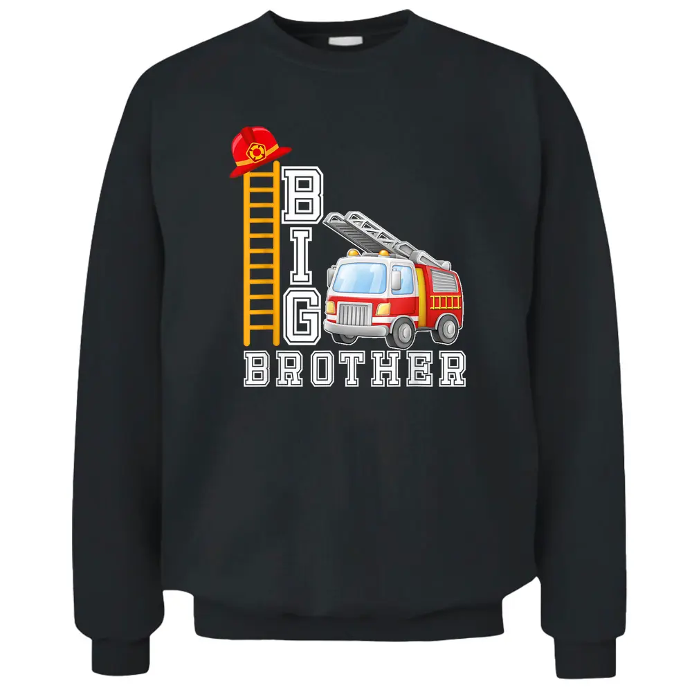 Big Brother Fire Truck Short Sleeved  For Toddlers Pullover Sweatshirt