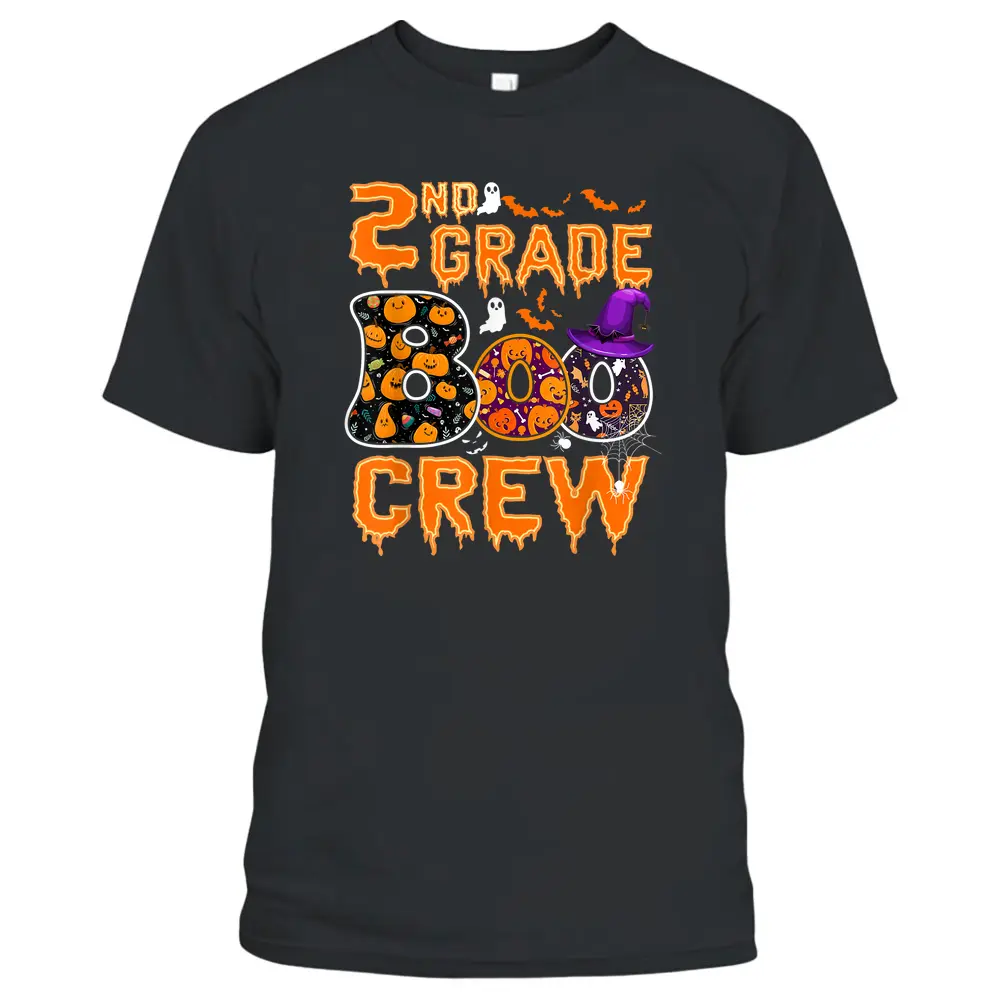 2nd Grade Boo Crew Teachers Students Halloween Costume T-Shirt