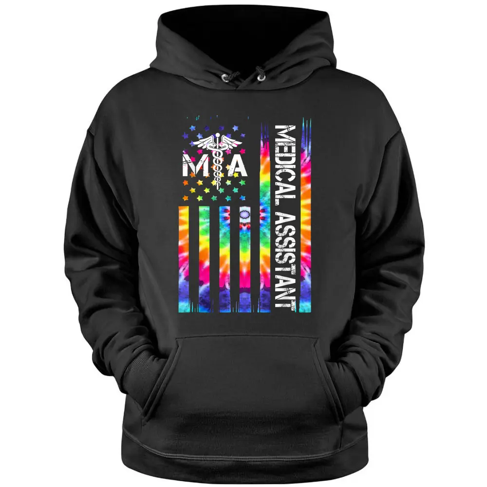 American Flag Certified Medical Assistant Ma Pullover Hoodie