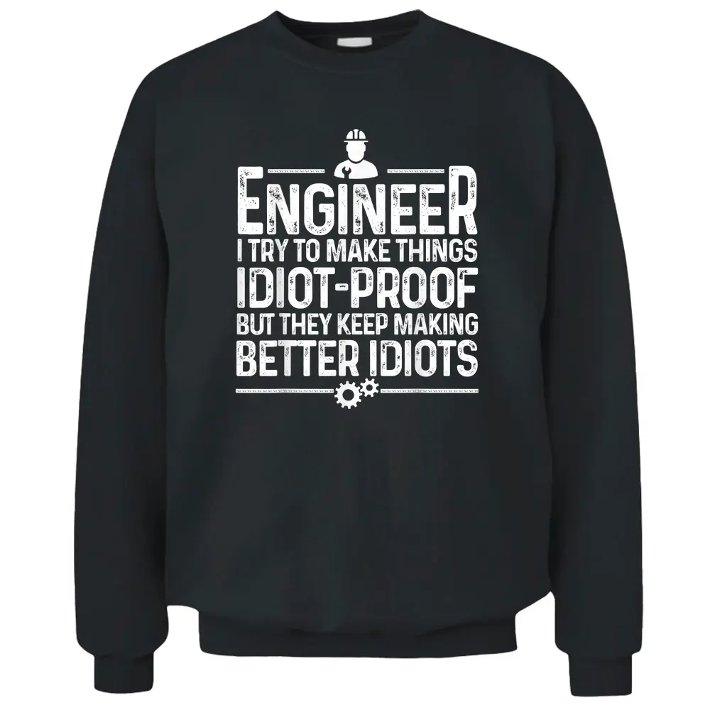 Funny Engineer Gift  Cool Engineering Mechanic Pullover Sweatshirt