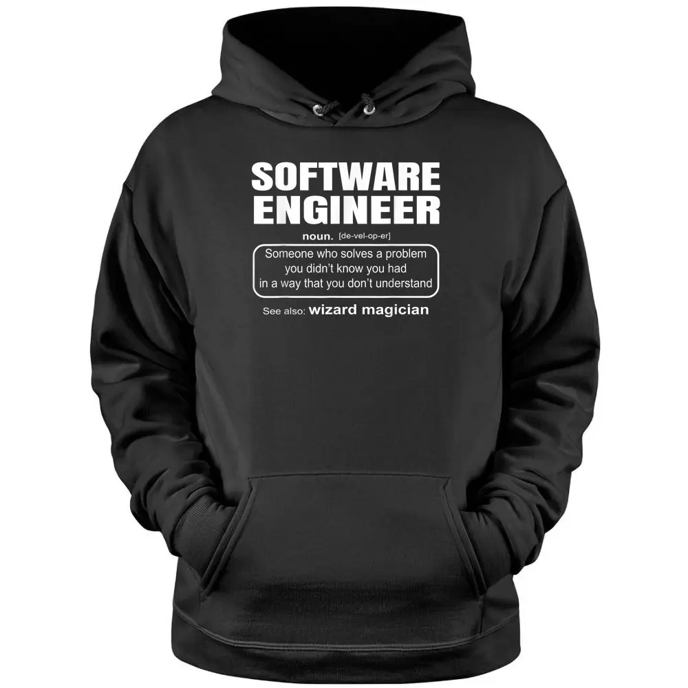 Software Engineer Definition Coder Gift Pullover Hoodie