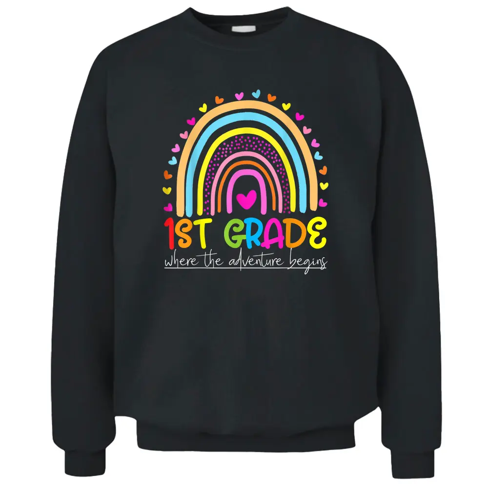 1st Grade Rainbow Teacher Team First Grade Squad Pullover Sweatshirt